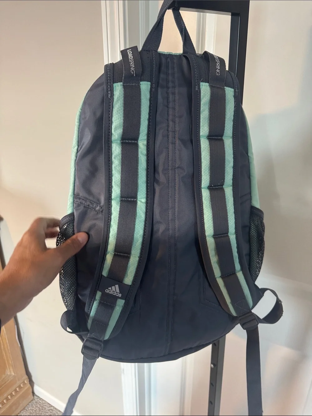 adidas Mint Green Backpack with Black Trim